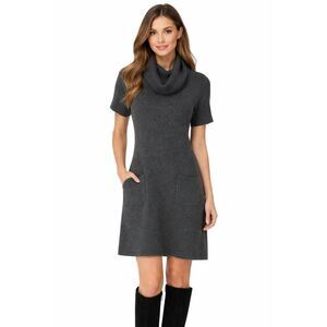 Athleta Zuni Gray Cowl Neck Dress - Size Small